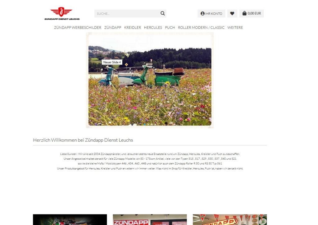 Gambio Onlineshop Ansicht 1